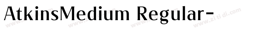 AtkinsMedium Regular字体转换